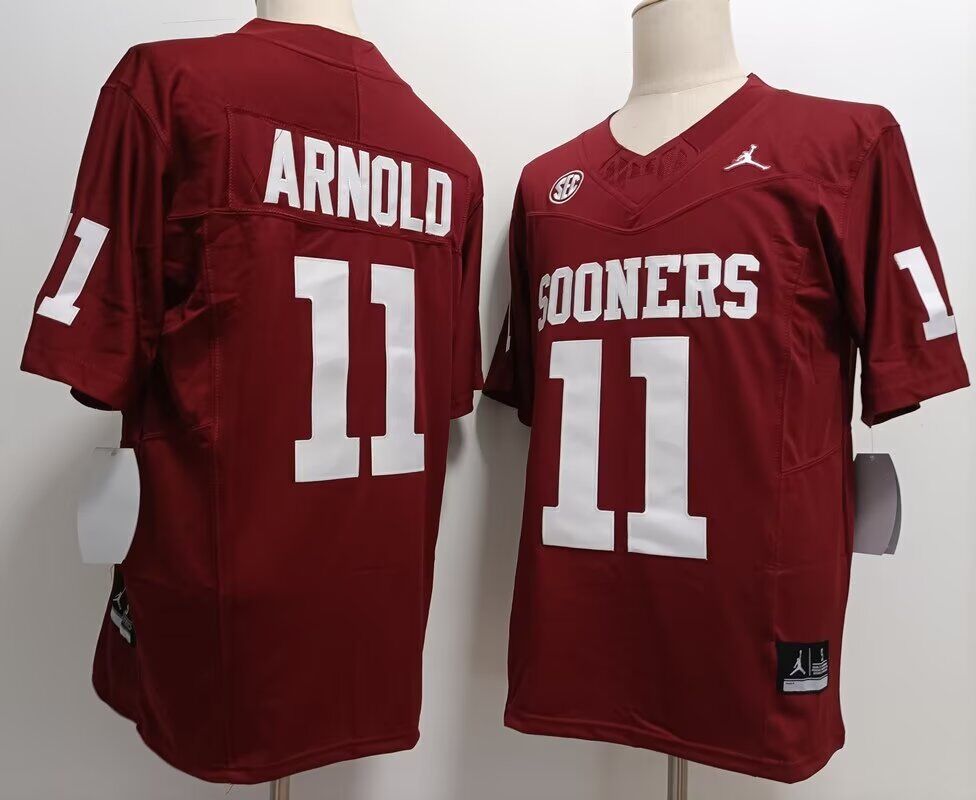 NCAA 2024 Men Oklahoma Sooners #11 Arnold red jerseys->->